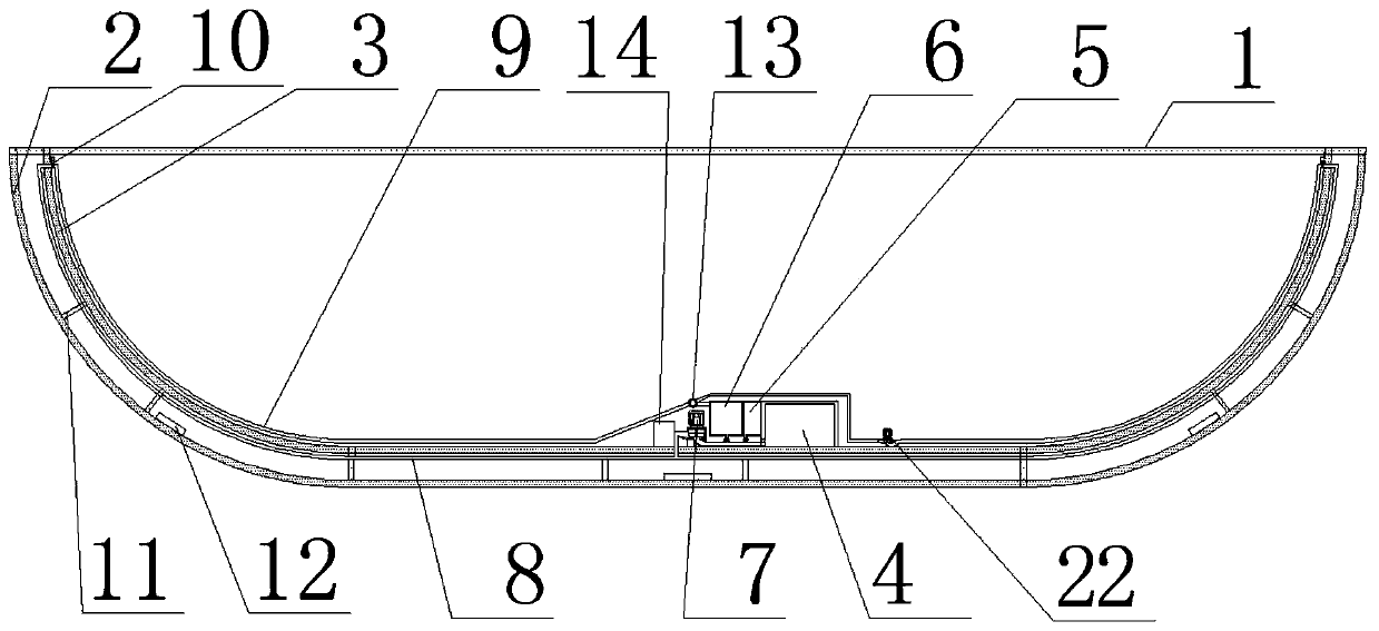 Ship-sinking-preventing expansion device