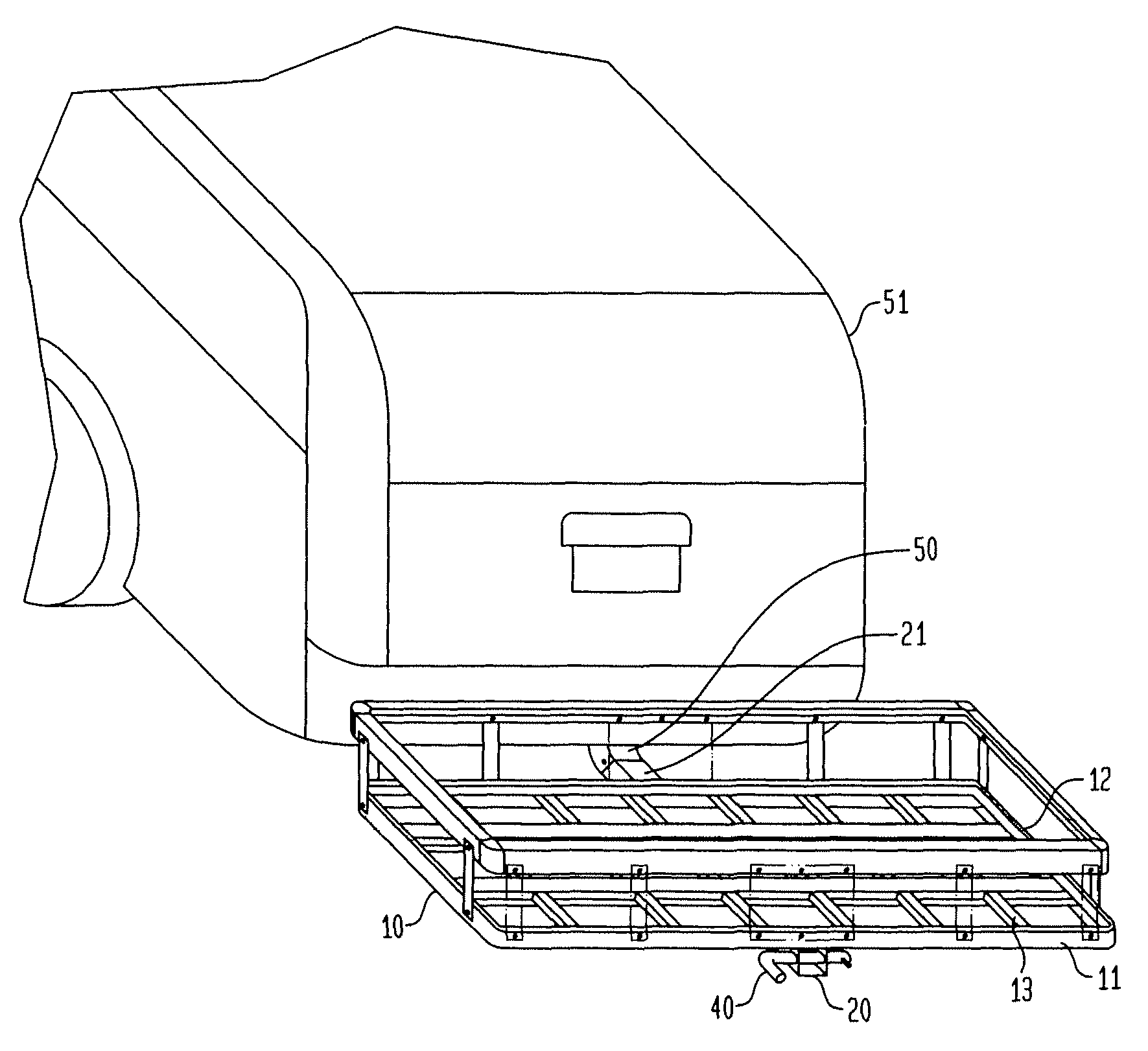 Cargo carrier with vehicle attachment