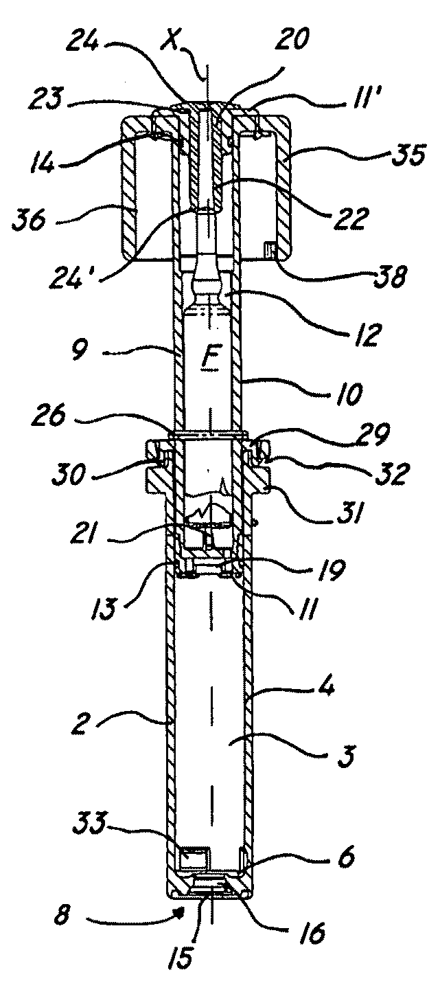 Cartridge For Storage and Delivery of a Two-Phase Compound