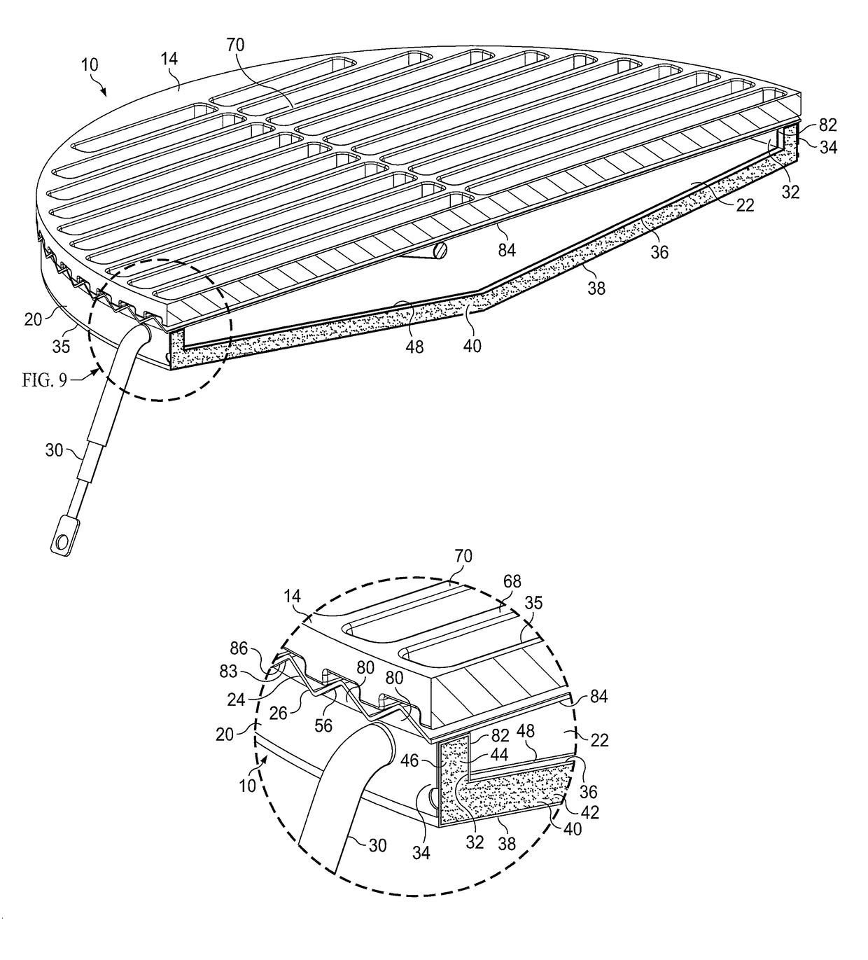 High performance electric grill, method, and heat radiating module