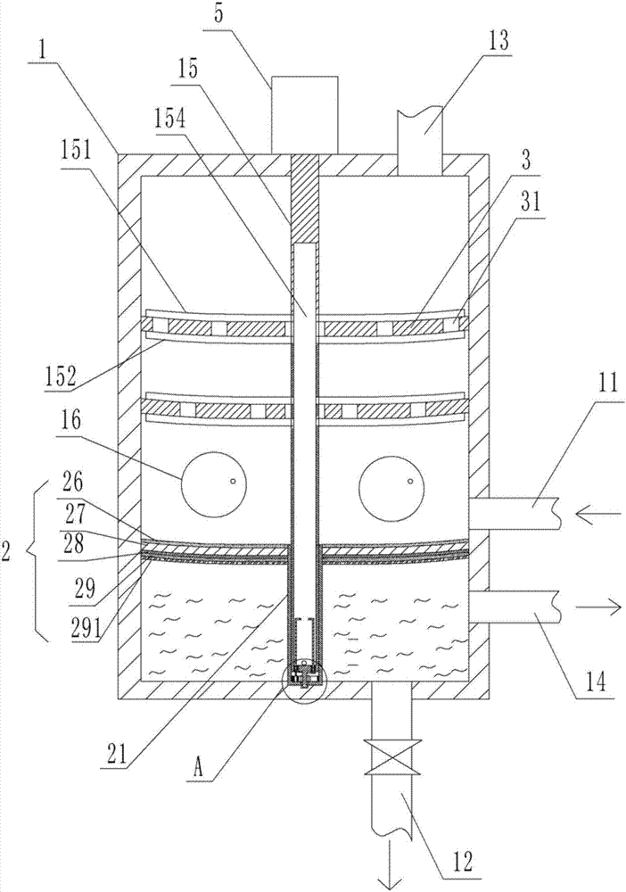 Dust removal sedimentation device