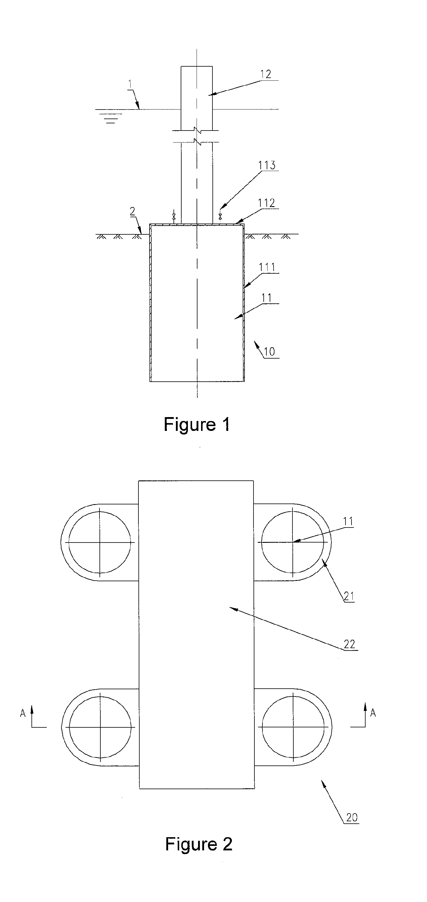 Type of suction leg, an offshore caisson, and a sit-on-bottom offshore platform