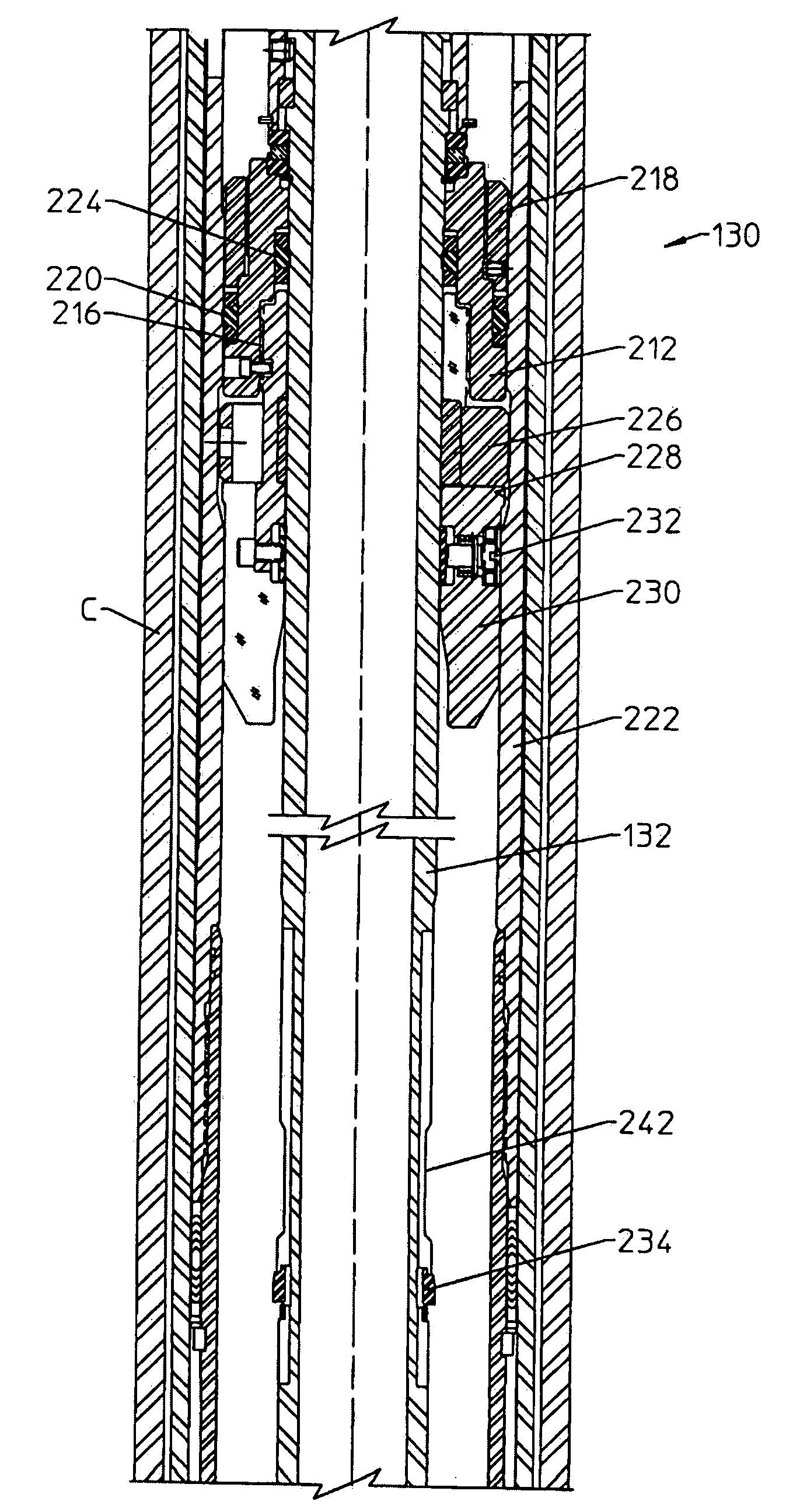 Liner hanger tool with re-latchable cementing bushing