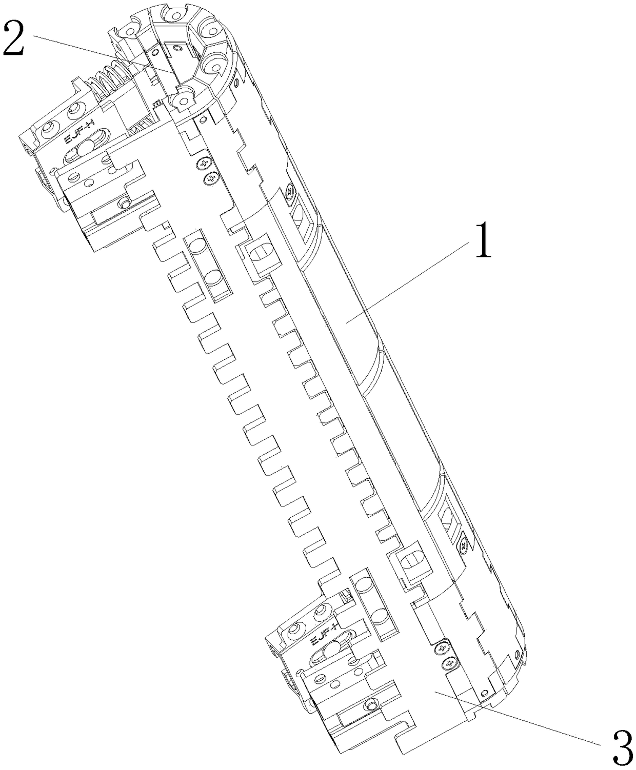 Coaxial 190-degree evagination rotating mechanism applied to flexible screen