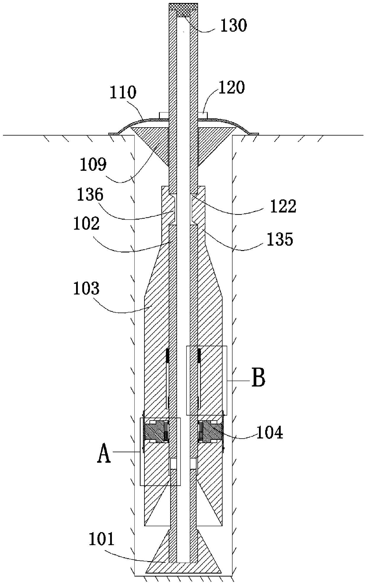 Automatic pressure relief type grouting anchor rod