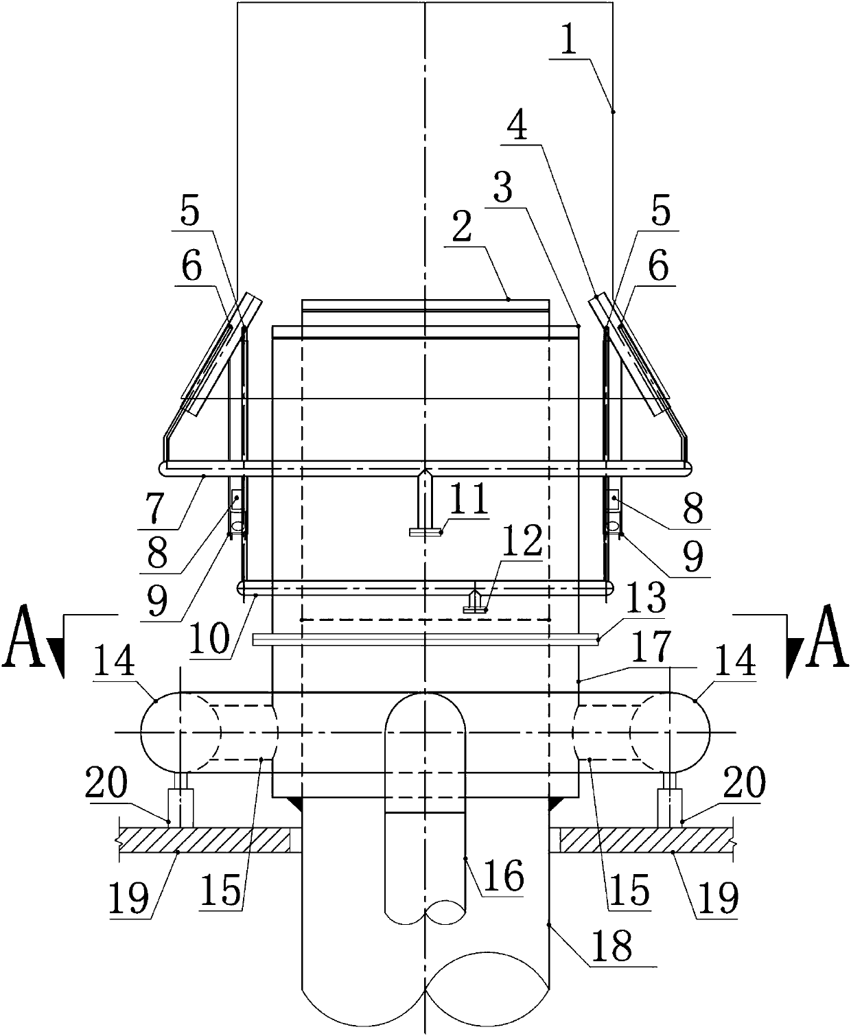 Mixed gas ignition diffusing device