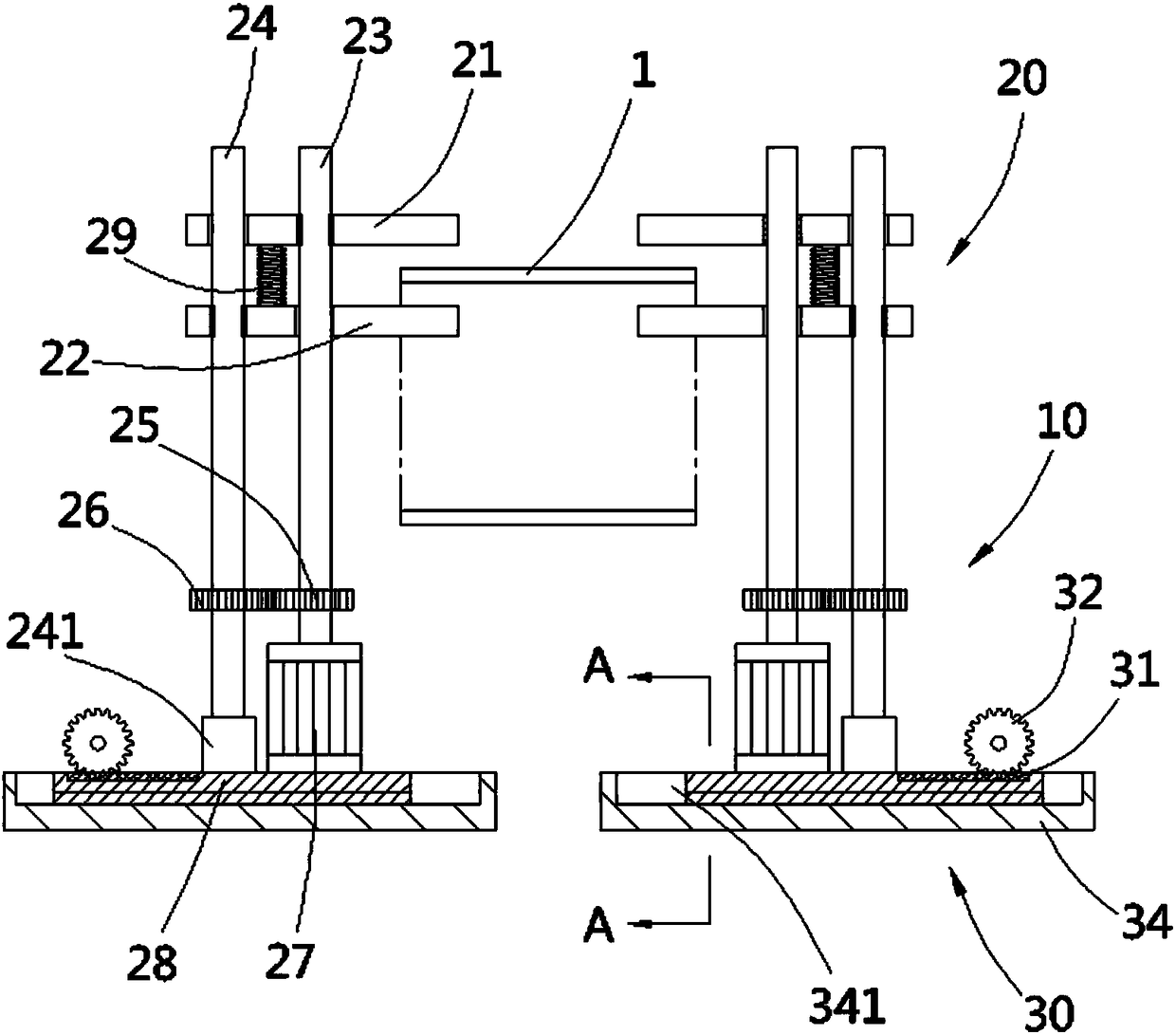 A rectifying device for the guide belt in the cloth dryer