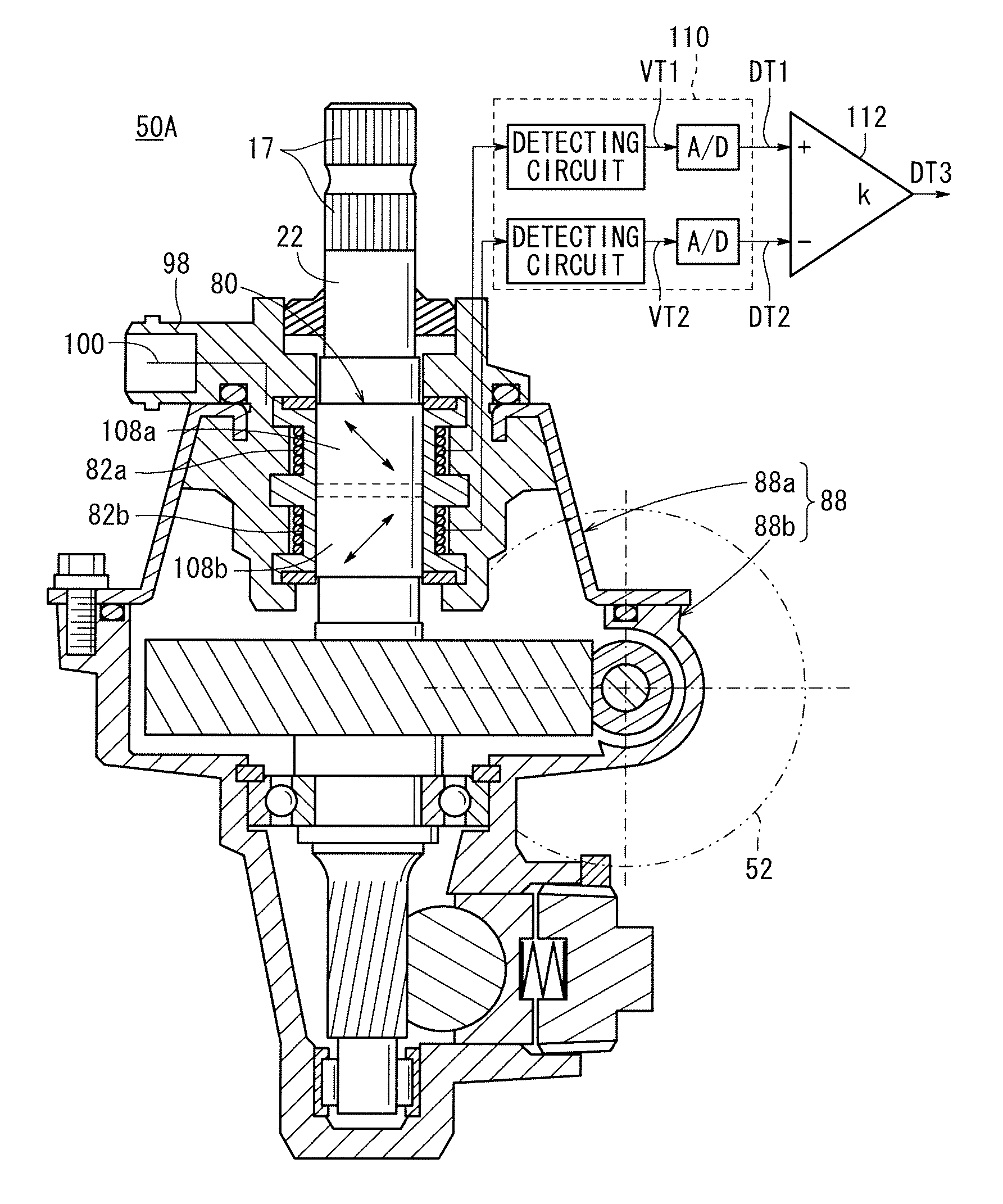 Magnetostrictive torque sensor and electrical power steering device