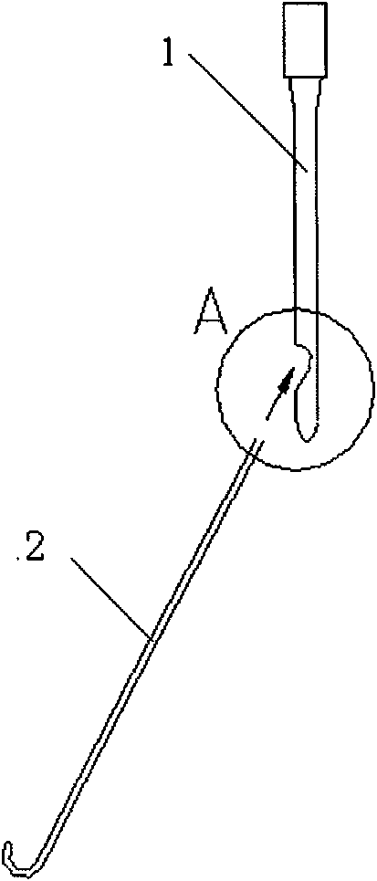 Memory guide wire combined type lacrimal probe