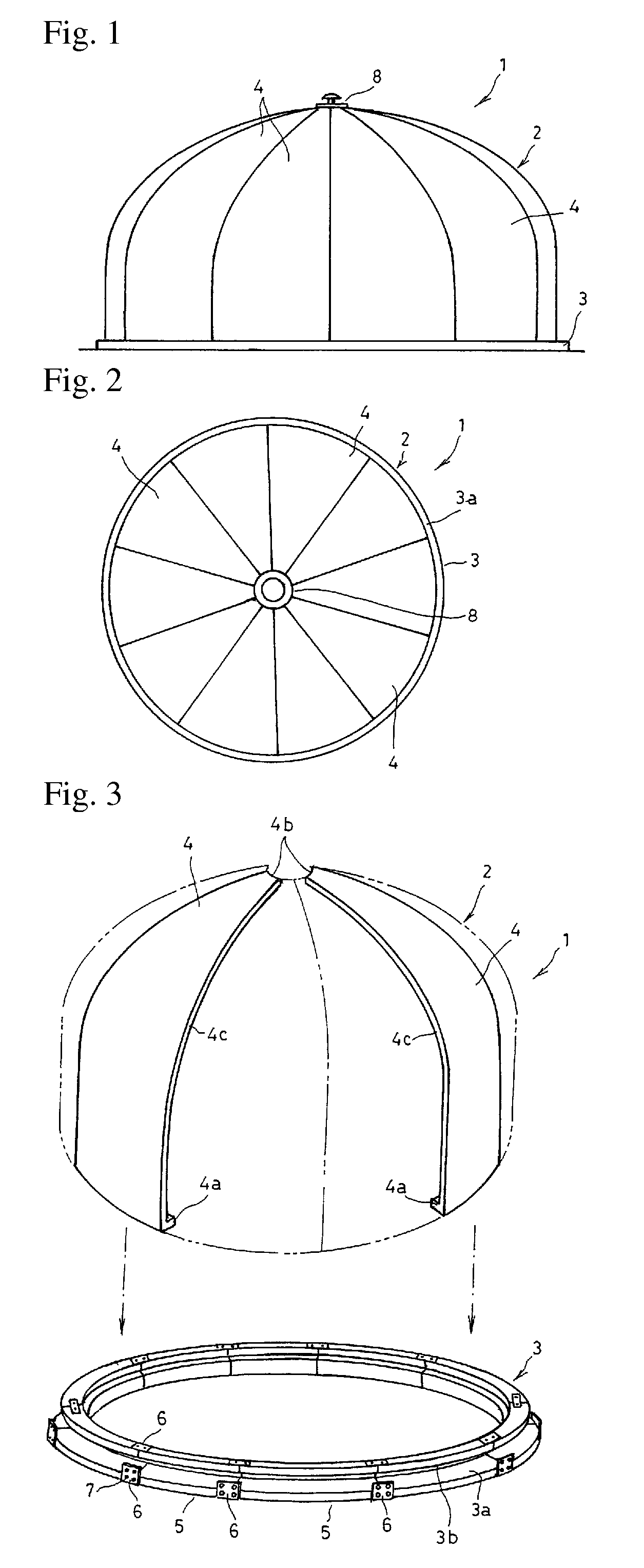 Knockdown structure and methods of assembling same