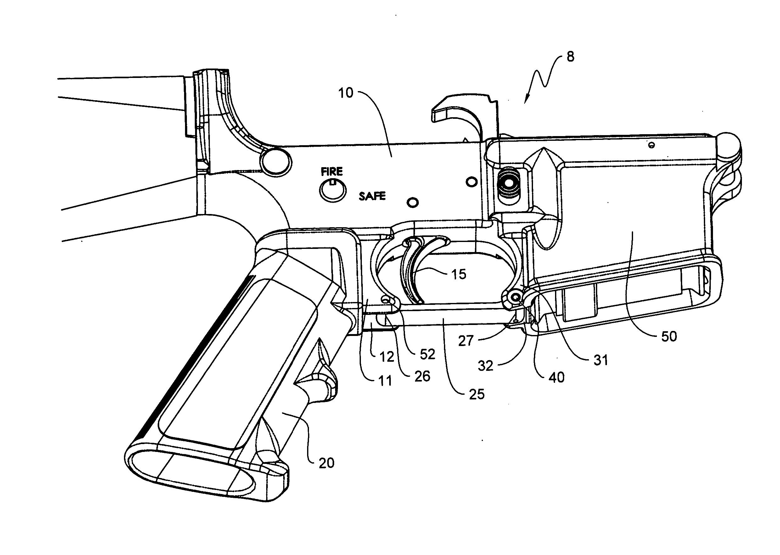 Trigger guard on firearm