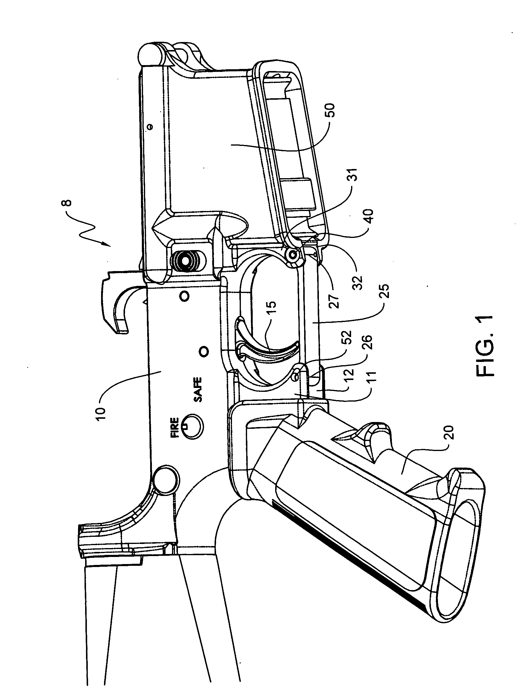 Trigger guard on firearm