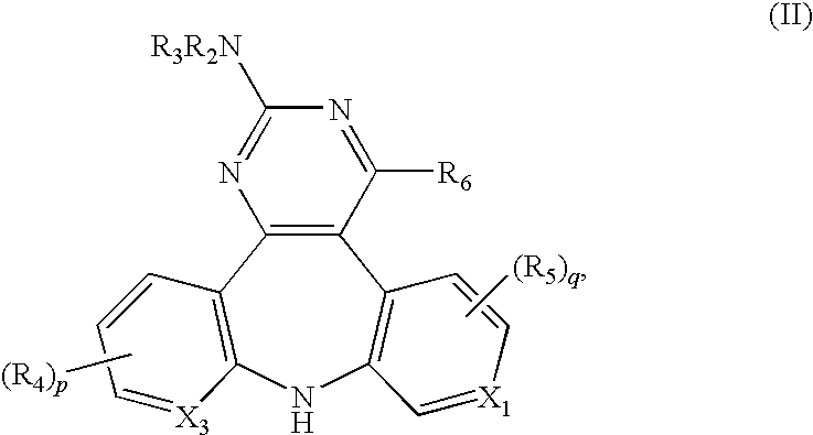 Substituted dipyrido-pyrimido-diazepine and benzo-pyrido-pyrimido compounds