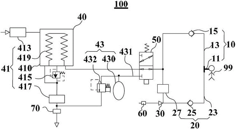 Anesthesia breathing device integrated with sterilization function