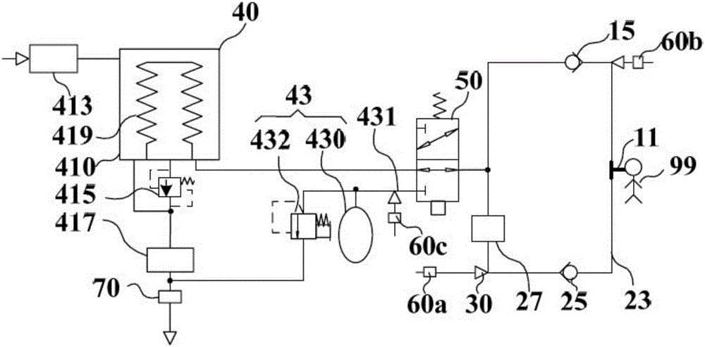 Anesthesia breathing device integrated with sterilization function