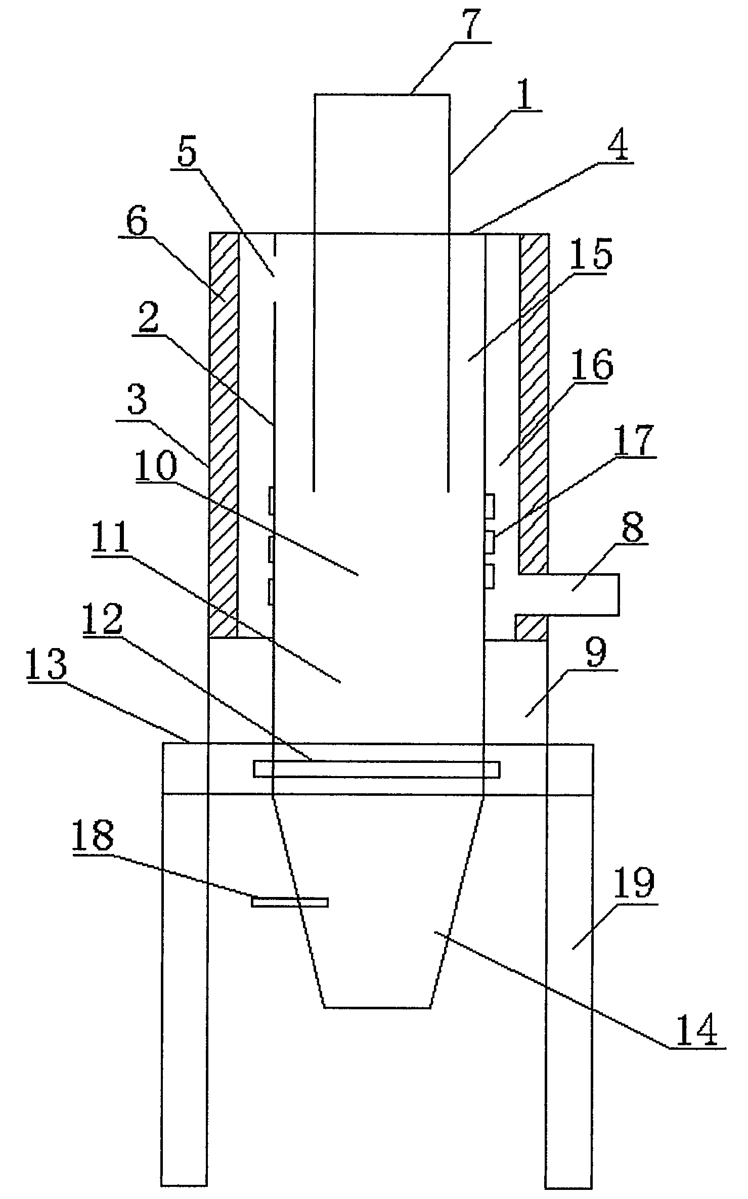 Up-draught biomass gasifier capable of heating fuel gas