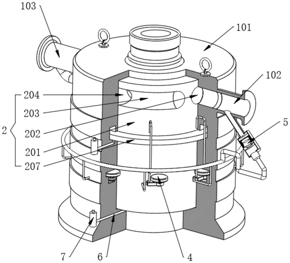 Atmosphere isolation device for industrial furnace