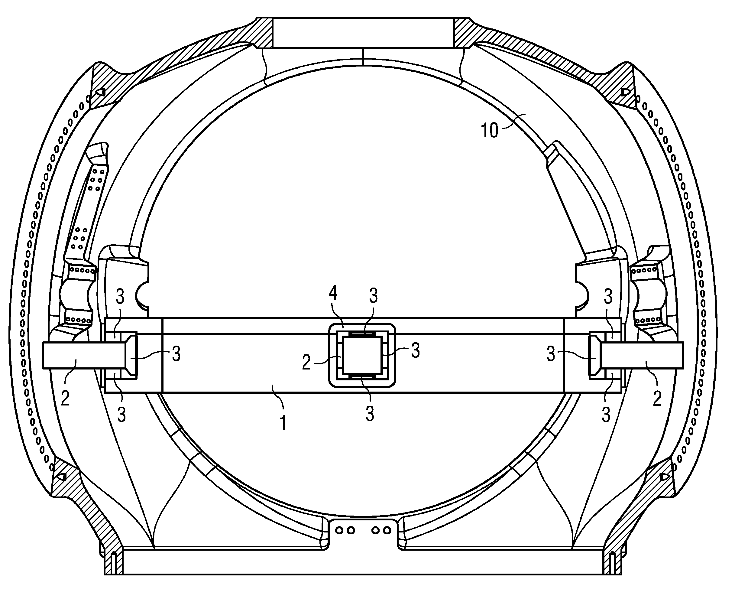 Slide bearing and method to perform service at the sliding bearing