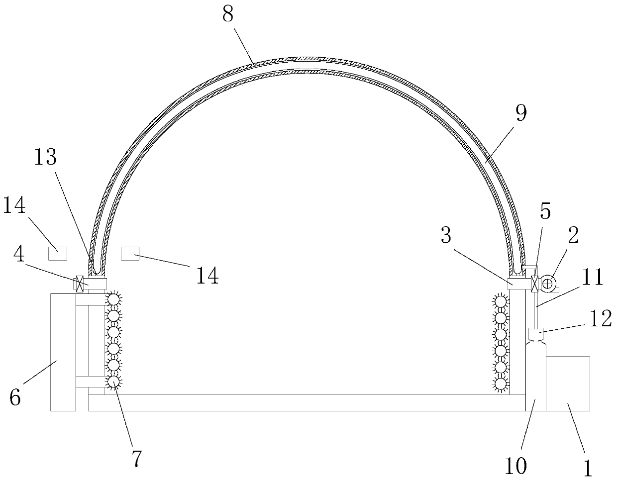 Intelligent constant-temperature control device and method for greenhouse