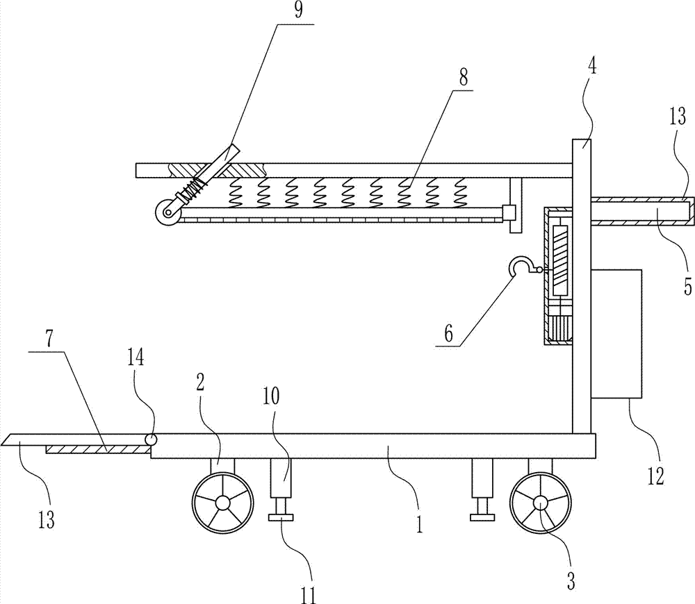 Small sewage treatment equipment carrying device for hospital