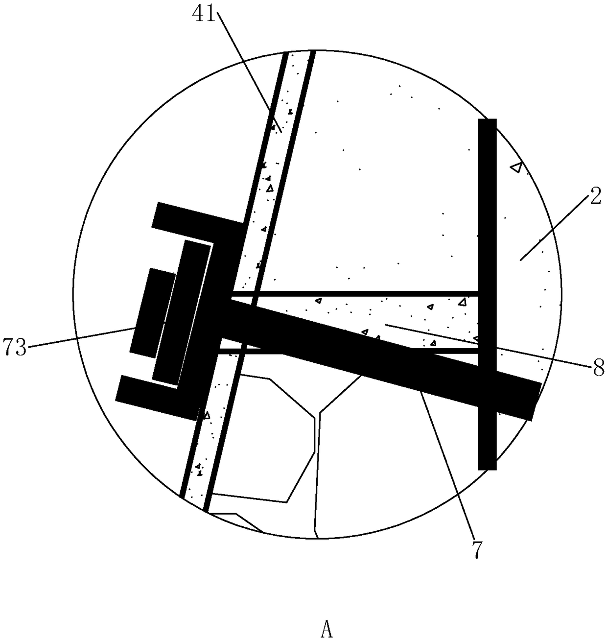 Composite soil nailing wall and pile-anchor support compound support structure and construction method