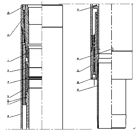 Internal compression hydraulic control packer