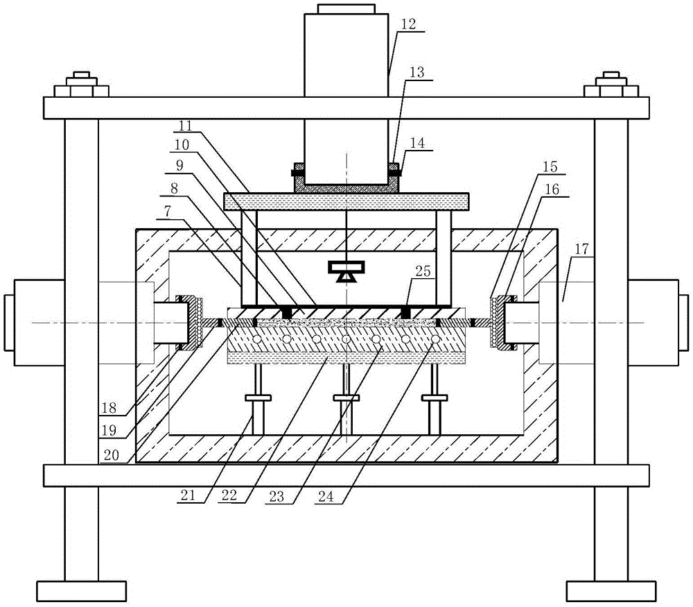 Device and method for testing plane stress state of coal rock sheet under thermal-mechanical coupling condition