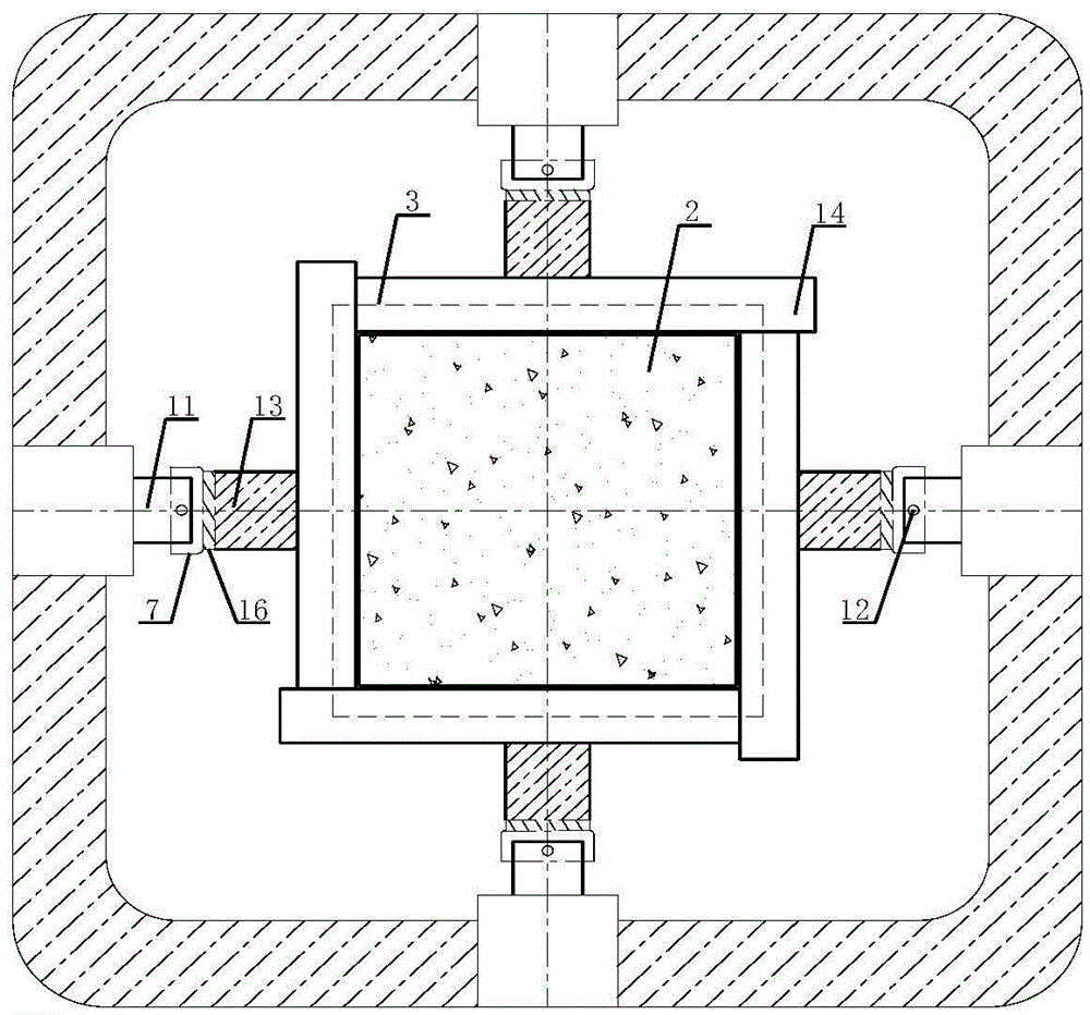 Device and method for testing plane stress state of coal rock sheet under thermal-mechanical coupling condition