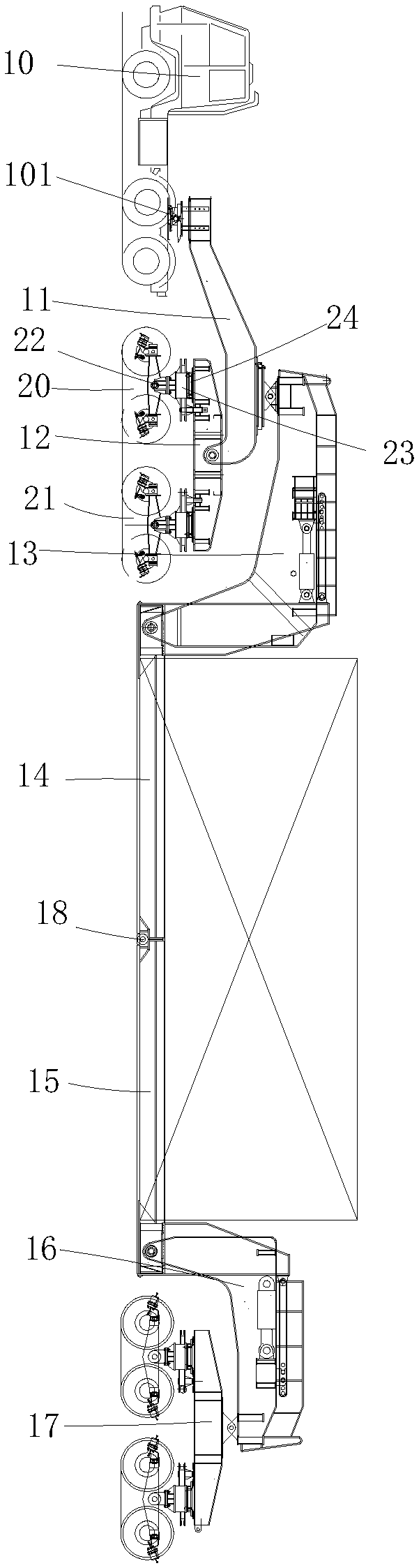 Combined heavy hydraulic truck