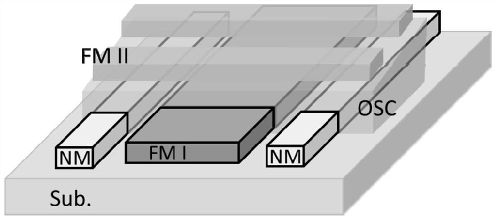 Fabrication process and application of a vertical-heterodomain organic spintronic device