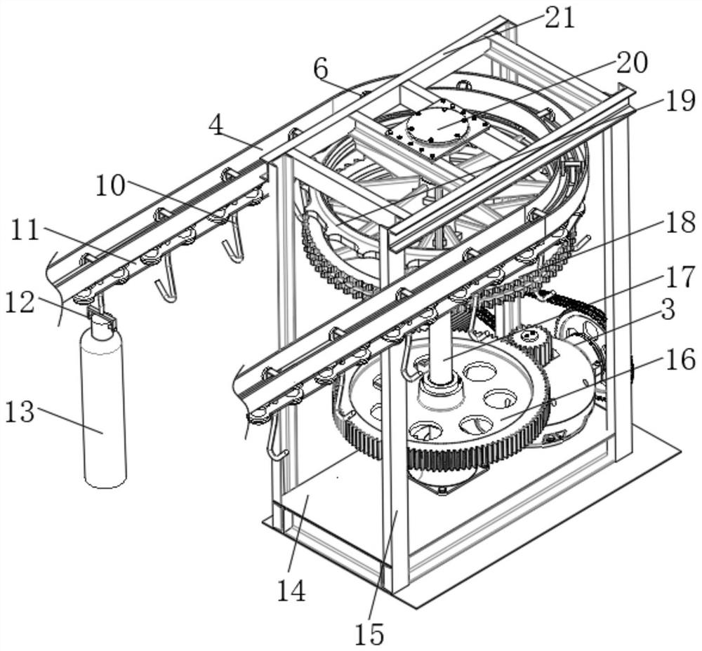 Suspension type spraying device for machining