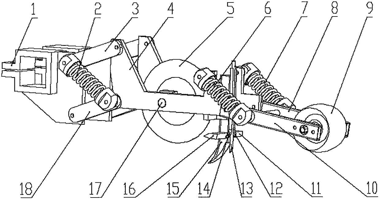 Novel corn no-tillage seeding device for split application of seed fertilizer