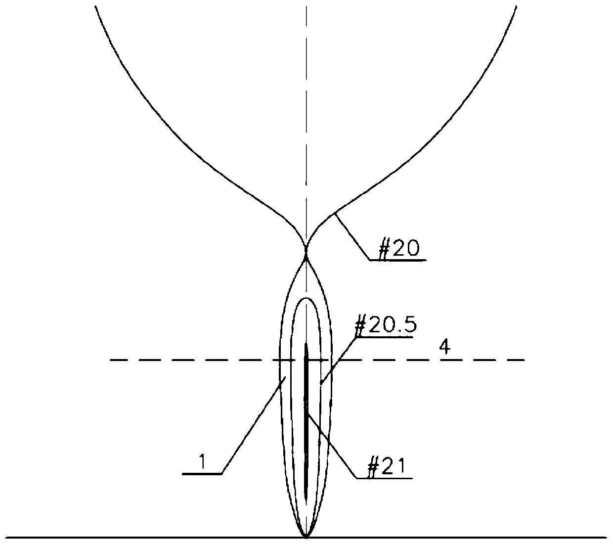 An anti-bubble ax-shaped bow and scientific research ship