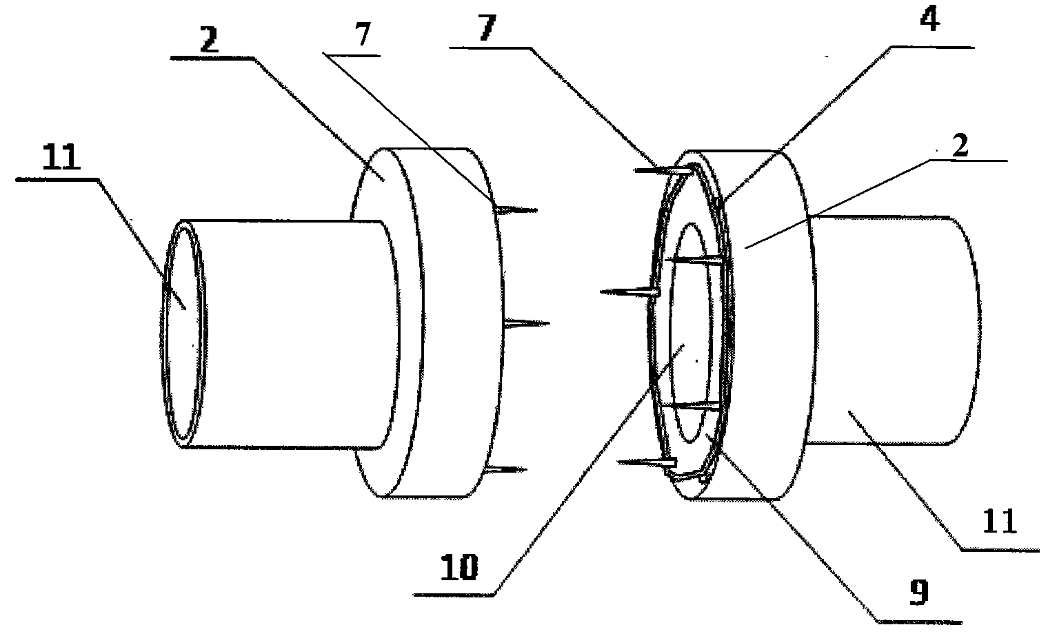 Magnetic device applied to anastomosis of large and medium blood vessels