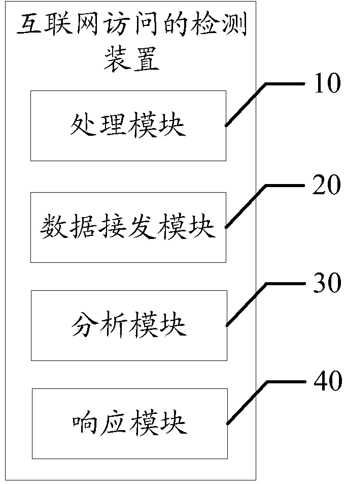 Internet access detection method and device