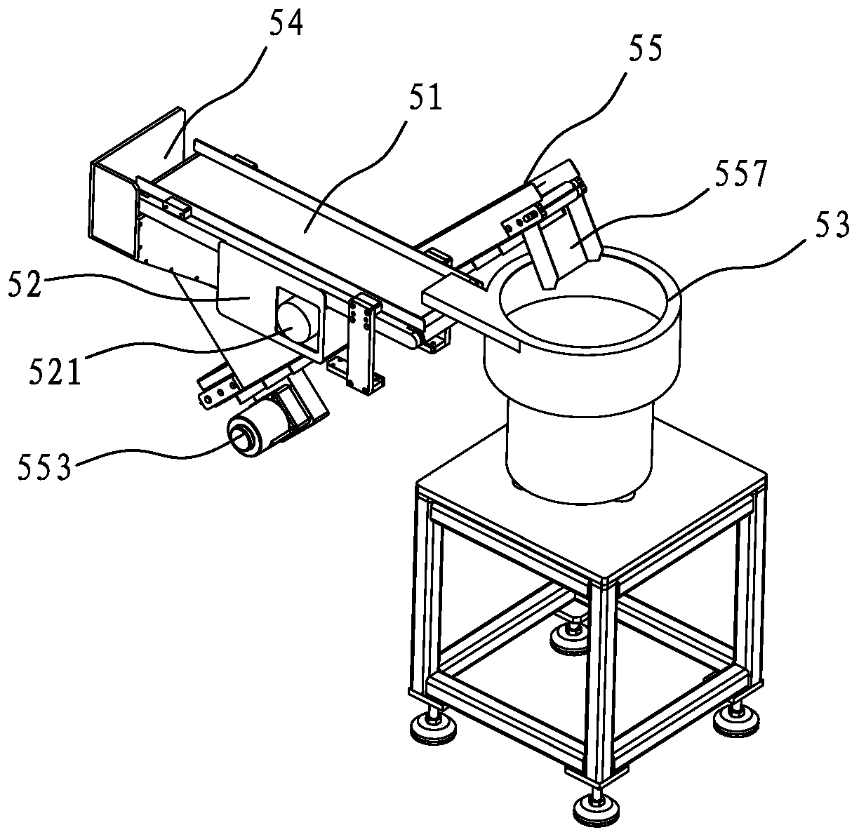 Electronic component full-automatic pin-shearing molding equipment based on vision robot