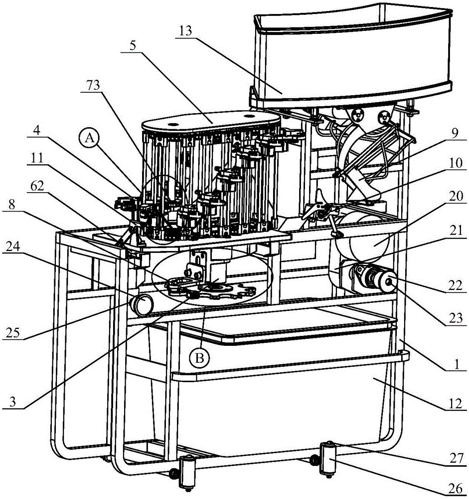 Vertical shaft type ring spinning automatic yarn falling device