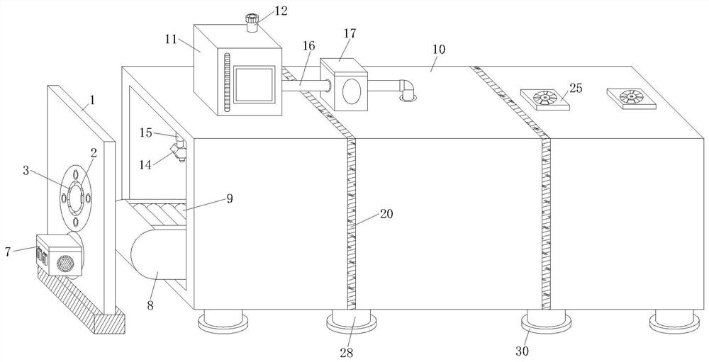 A spray drying device for water-based paint pencil processing