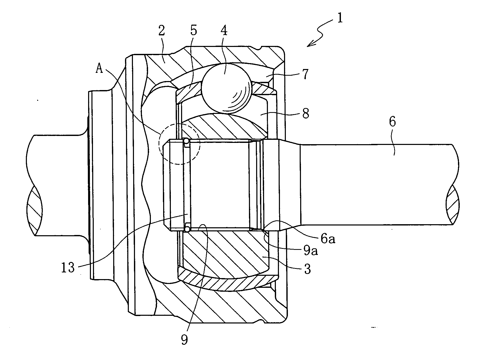 Structure for preventing shaft of constant velocity joint from coming off