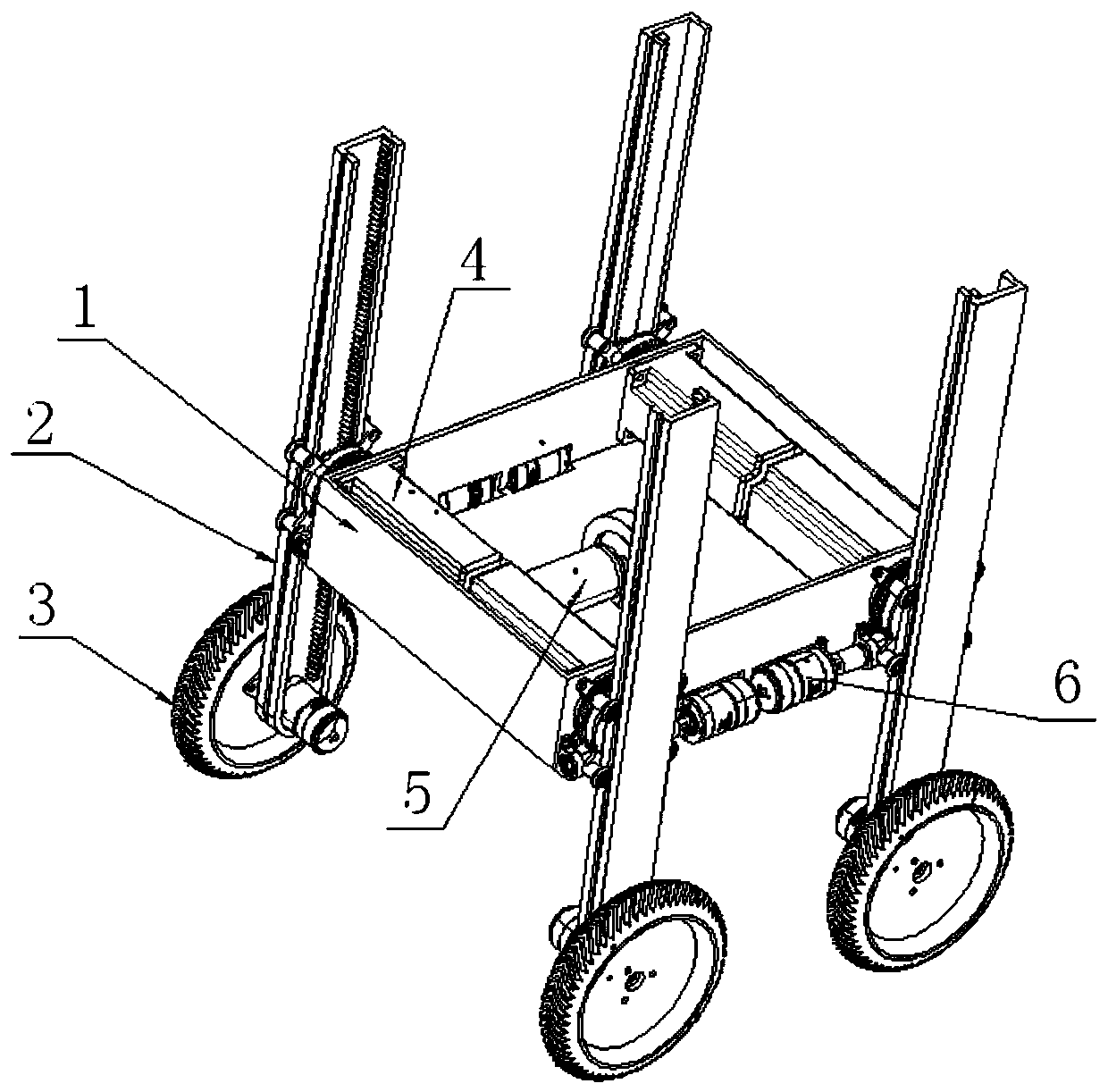 Bouncing mobile robot with gear-rack structure