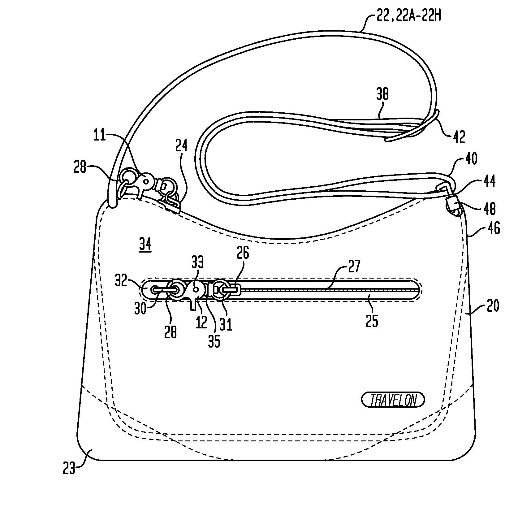 Anti-Theft Security Panel For A Carrying Bag