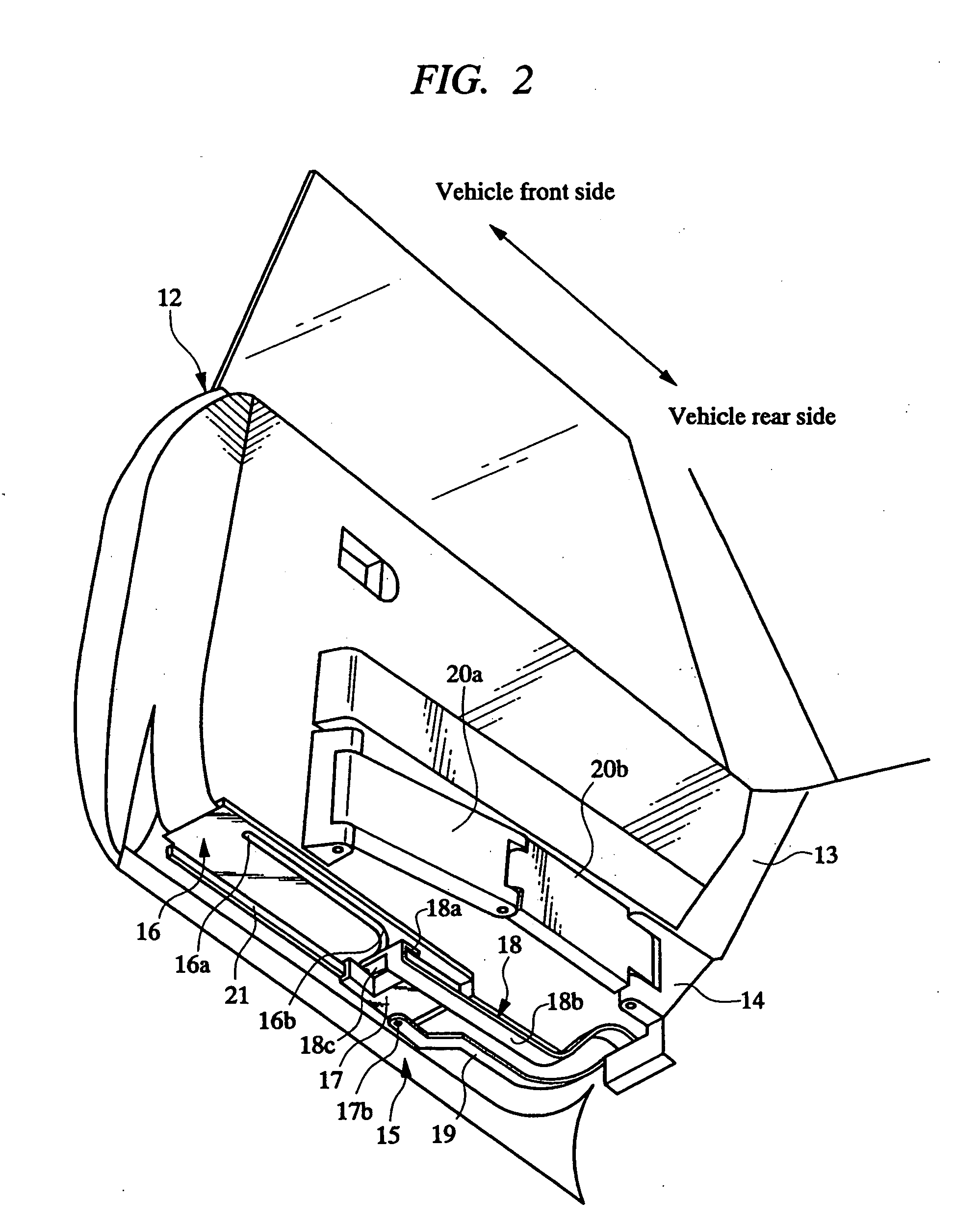 Vehicle door opening and closing structure