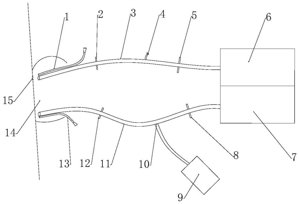 Double-negative-pressure drainage and flushing integrated device and method