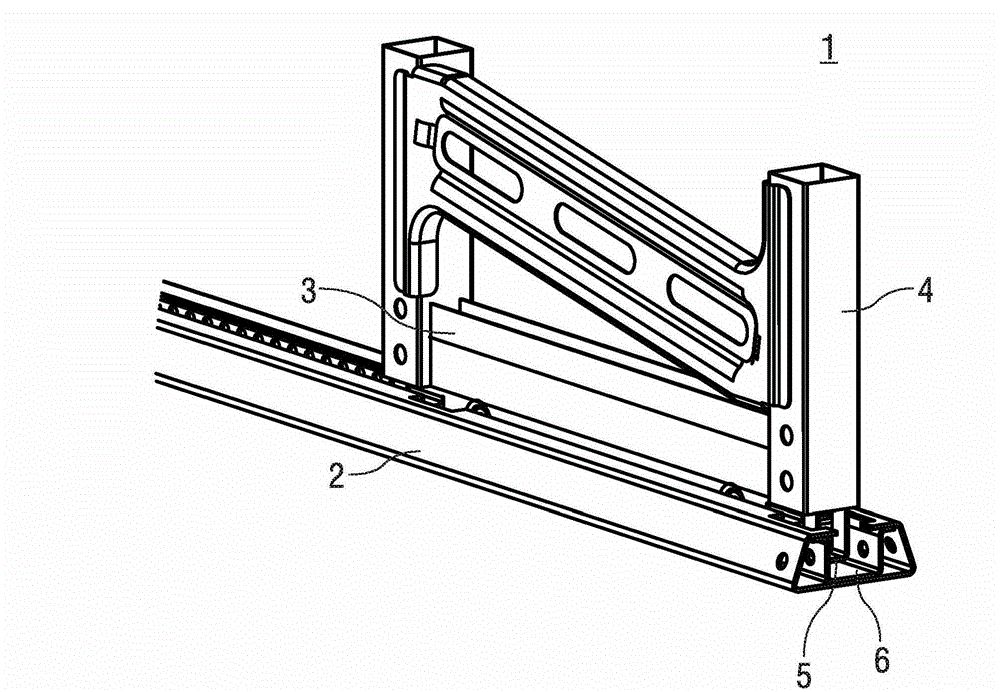 Longitudinal adjusting device for a vehicle seat, comprising a separable upper and lower rail