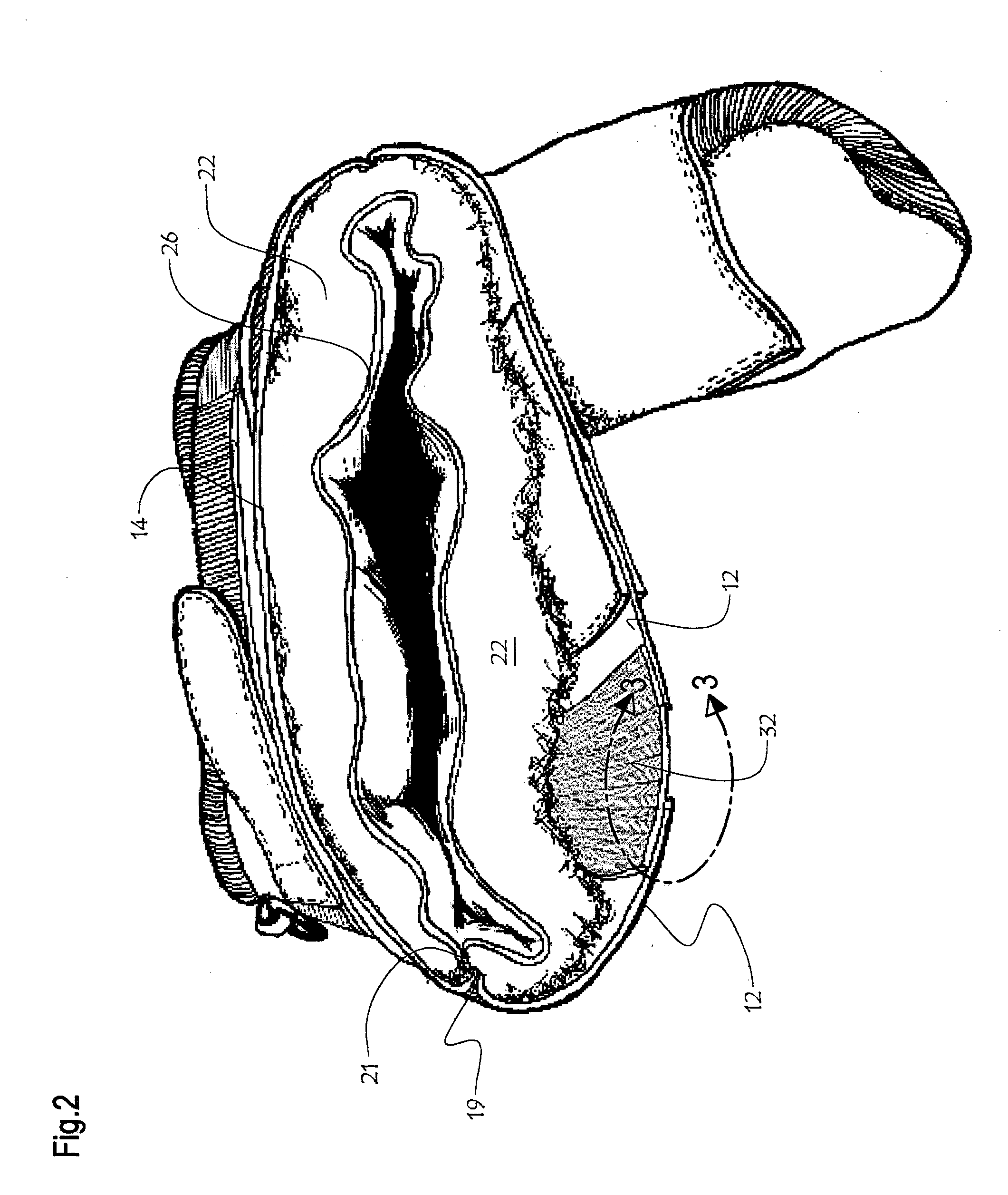 Insulated winter glove with air-breathing window in palm