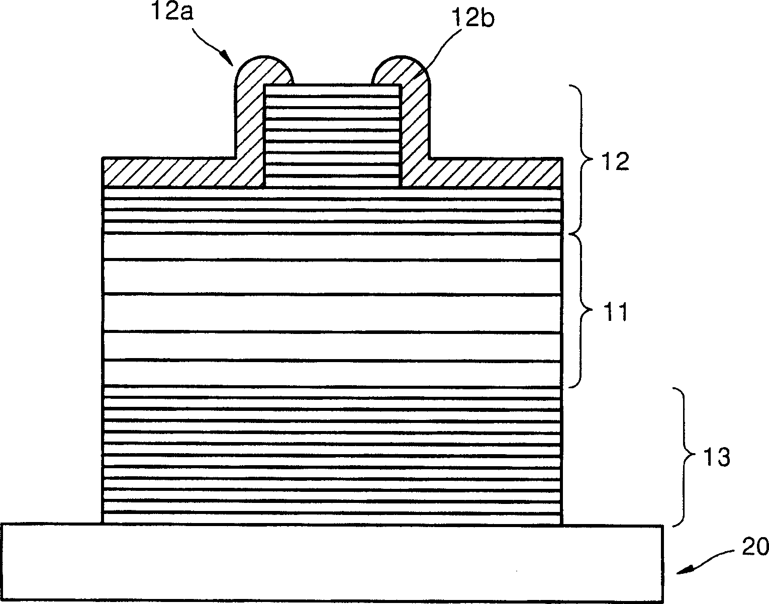 Long wavelength vertical cavity surface emitting laser with integrated photodetector