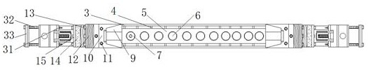 A mechanical hair selector for oil field perforation and coring with shock absorbing structure