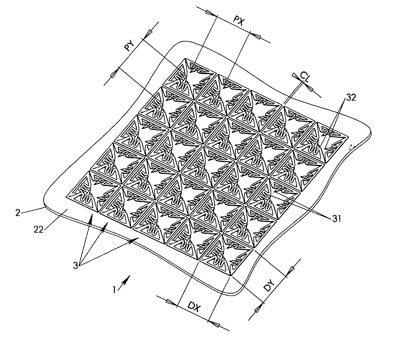 Multipath interconnect with meandering contact cantilevers