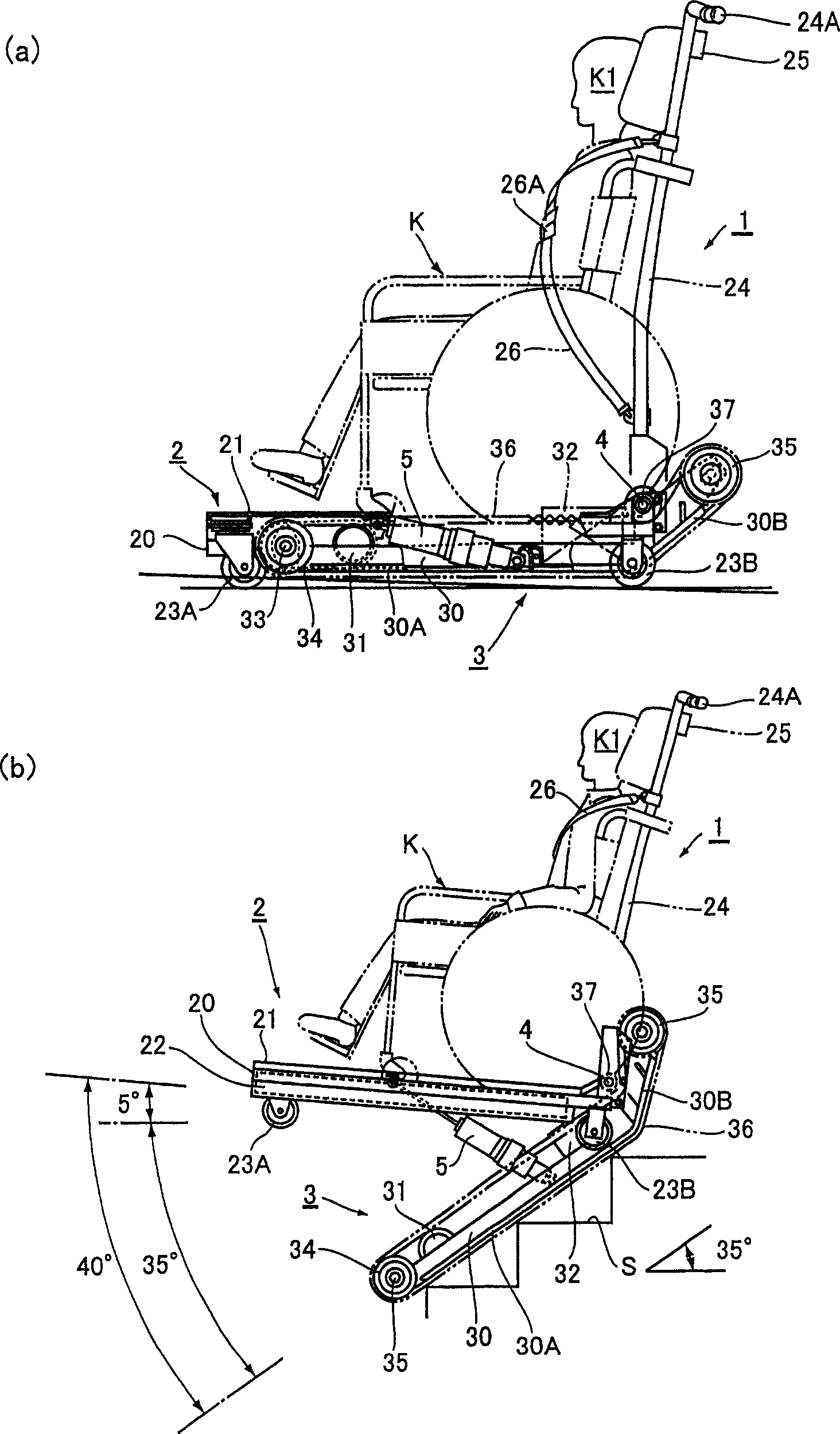 Stair-climbing wheelchair carrier