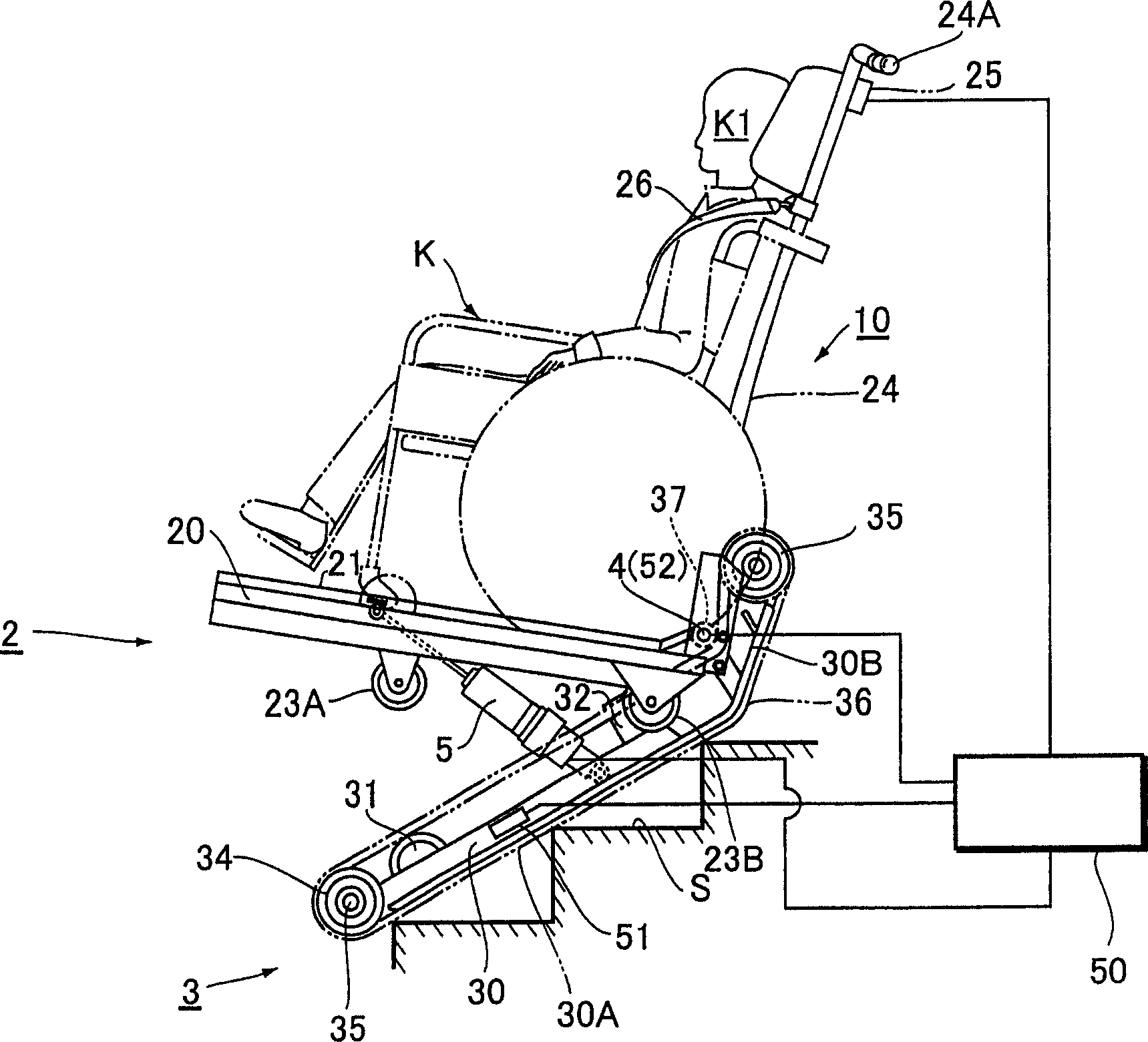 Stair-climbing wheelchair carrier